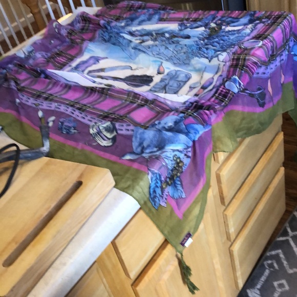 **NEW** 100% cotton fine scarf with tassels - Picture 9 of 9